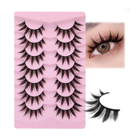 EYDEVRO Manga Anime Lashes pack front view with 7 pairs