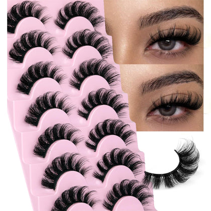 EYDEVRO Mink Lashes 3D Fluffy Wispy Natural Look front view