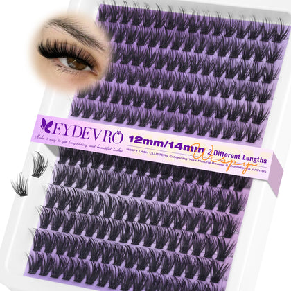 EYDEVRO Wispy Lash Clusters front view with natural design