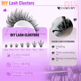 EYDEVRO Wispy Lash Clusters with application tools