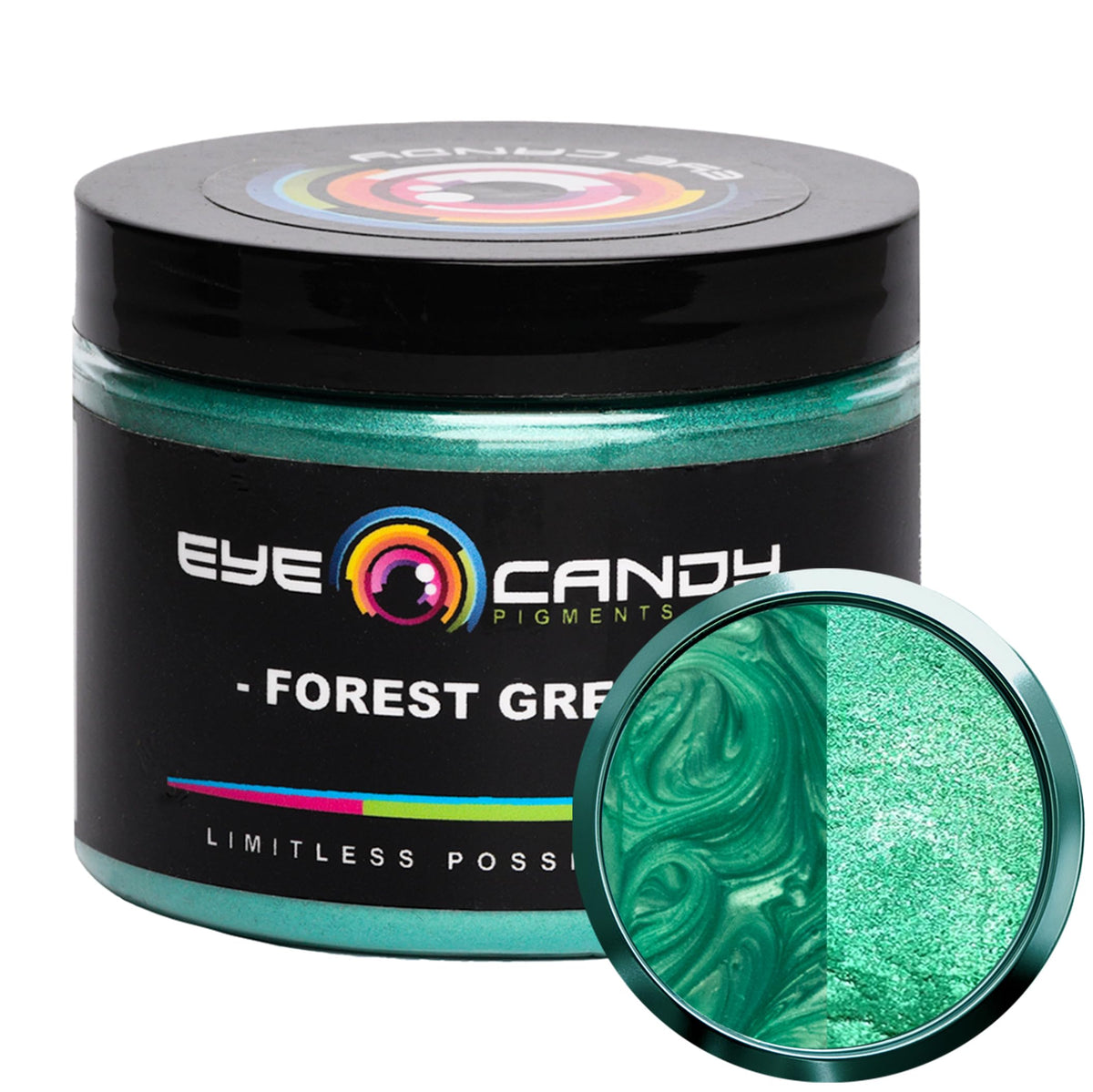 Eye Candy Green Mica Powder 50g front view