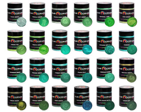 Eye Candy Green Mica Powder on crafting table