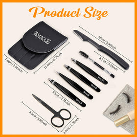 Eyebrow razor included in TsMADDTs tweezers set