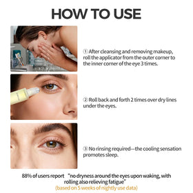 EyeClub Retinol Under Eye Brightener Roller with ingredients list