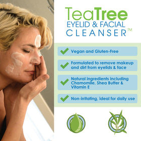 EYEECO Gentle Tea Tree Oil Eyelid & Facial Cleanser texture close-up