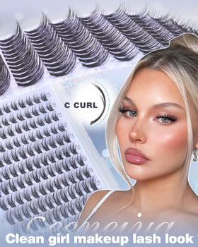 Eyelash brush for blending natural and false lashes
