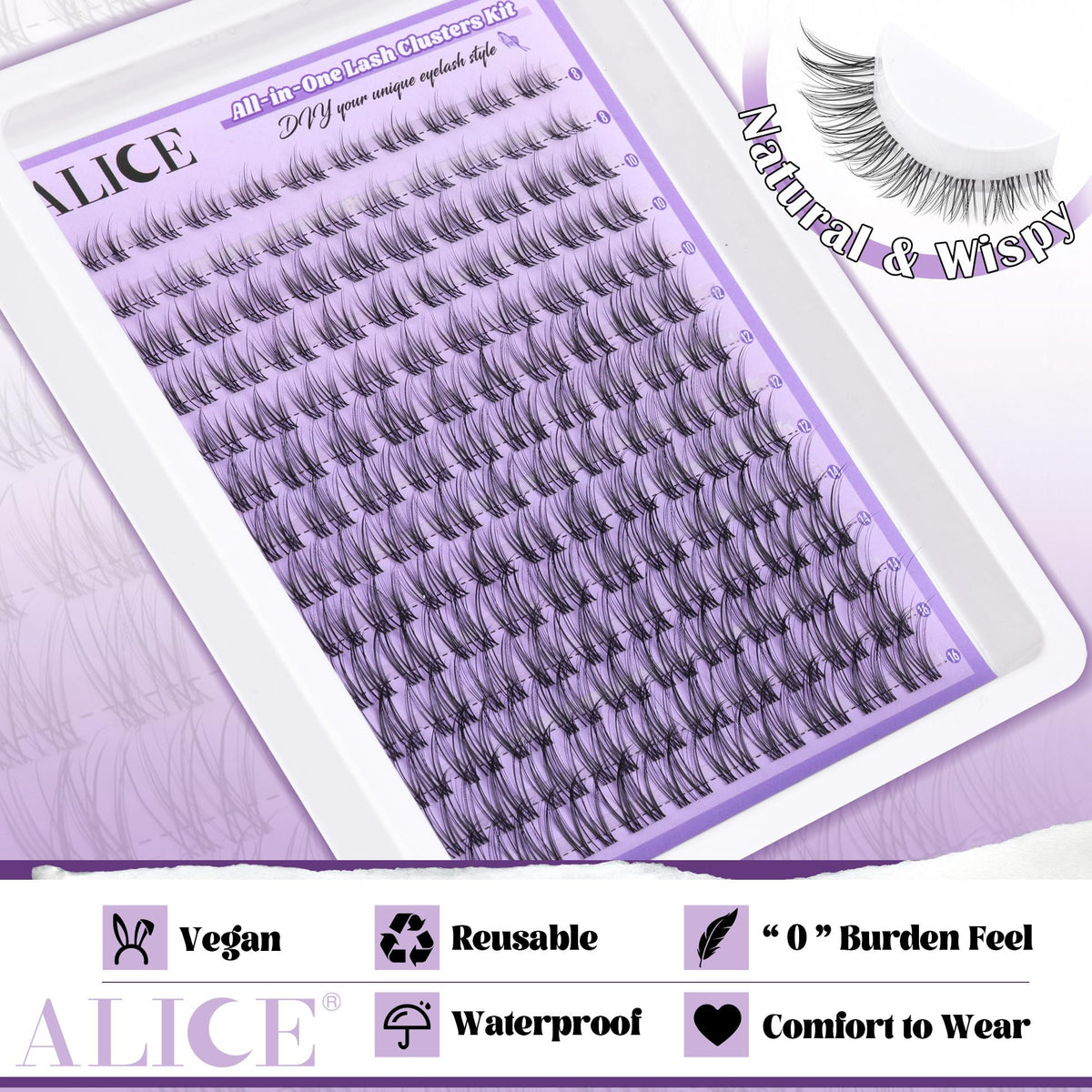 Eyelash tweezers included in ALICE kit