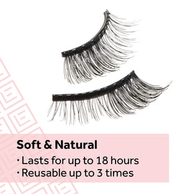 Eylure Pre-Glued False Eyelashes Naturals No. 003 on model