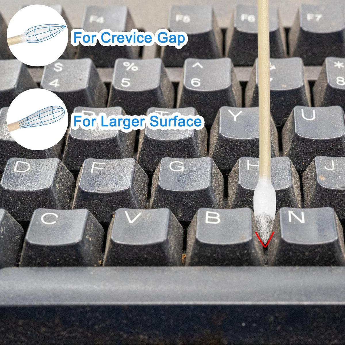 eyxformula cotton swabs in use for cleaning firearms