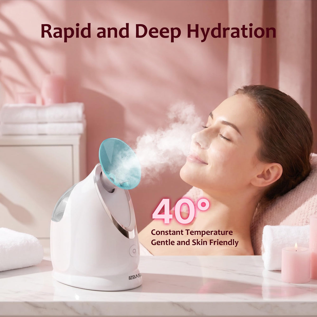 EZBASICS Facial Steamer close-up of control panel