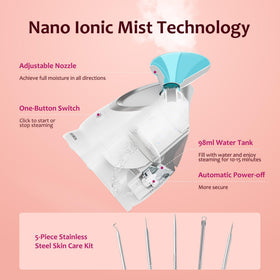 EZBASICS Facial Steamer side view showing adjustable nozzle