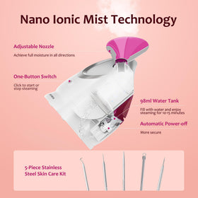 EZBASICS Facial Steamer side view showing adjustable nozzle