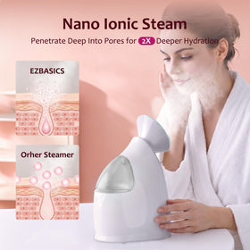 EZBASICS Facial Steamer with 5-piece skin kit included