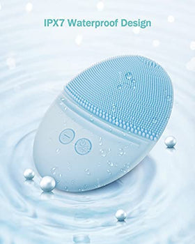 EZBASICS Silicone Facial Cleansing Brush close-up of silicone bristles