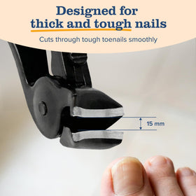 EZPIK Thick Toenail Clippers and nail file set on a white background