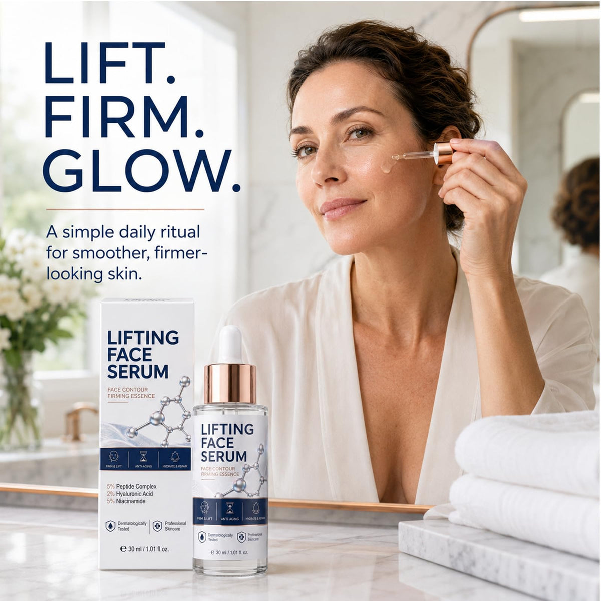 Face Lift Serum 30ml texture on hand