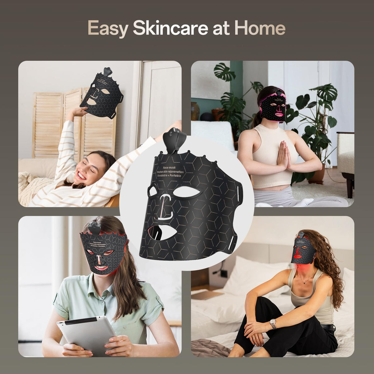 Facego Red Light Mask with power button and lamp beads