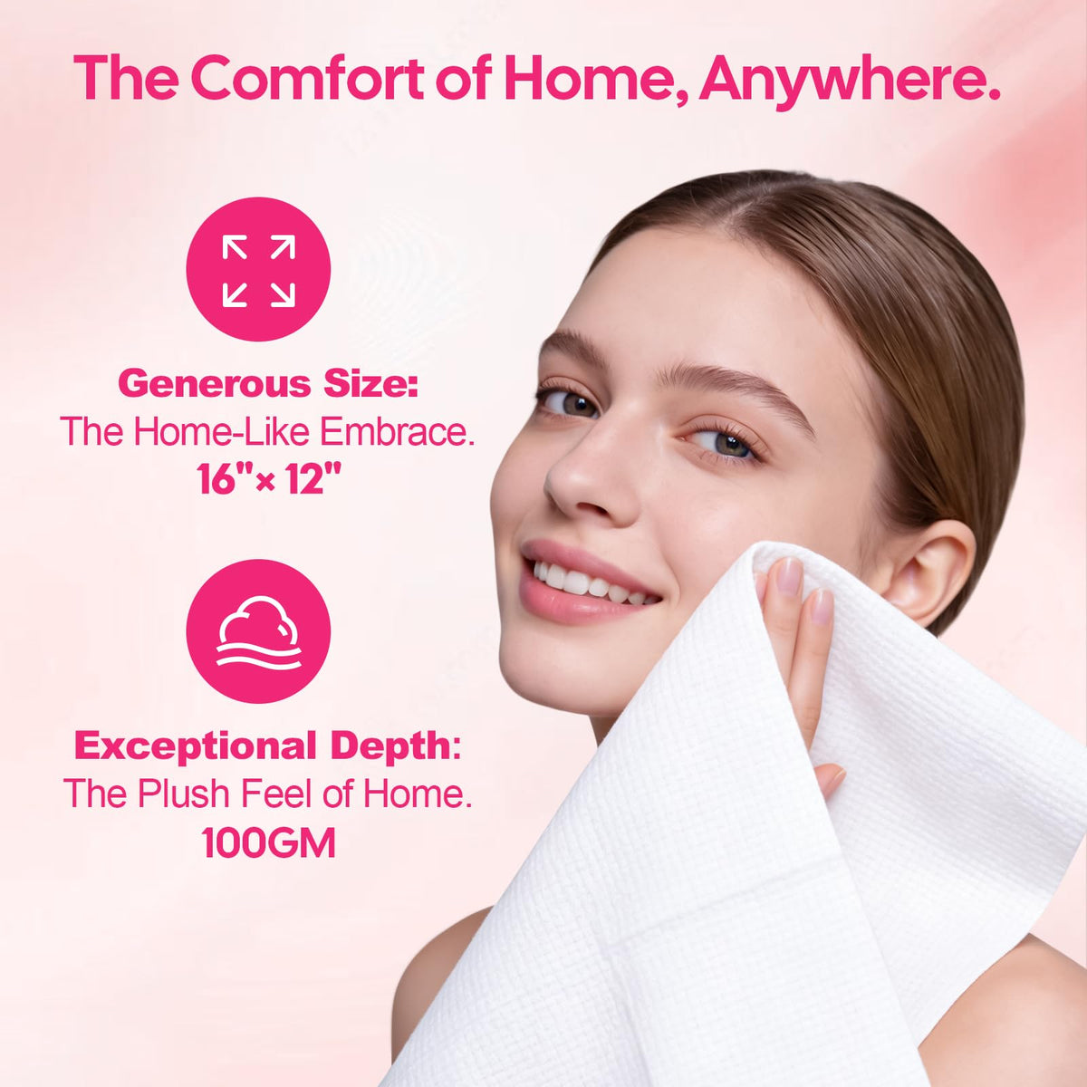 FACEMADE compressed towels being used for hand washing