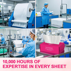 FACEMADE Disposable Face Towels used for facial cleansing