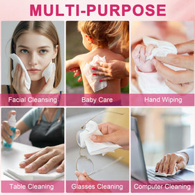 FACEMADE Disposable Travel Towels 3-in-1 size demonstration