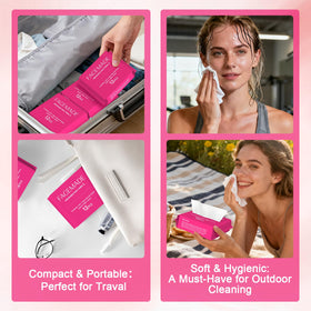 FACEMADE Disposable Travel Towels packaging