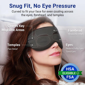 Facemoon Cooling Eye Mask close-up showing soft fabric