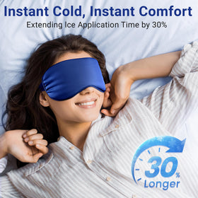 Facemoon Cooling Eye Mask in a lifestyle setting on a bed