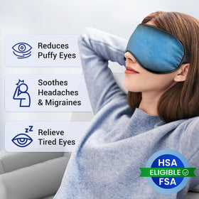 Facemoon Cooling Eye Mask side view showing adjustable strap