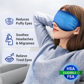Facemoon Cooling Eye Mask side view showing adjustable strap