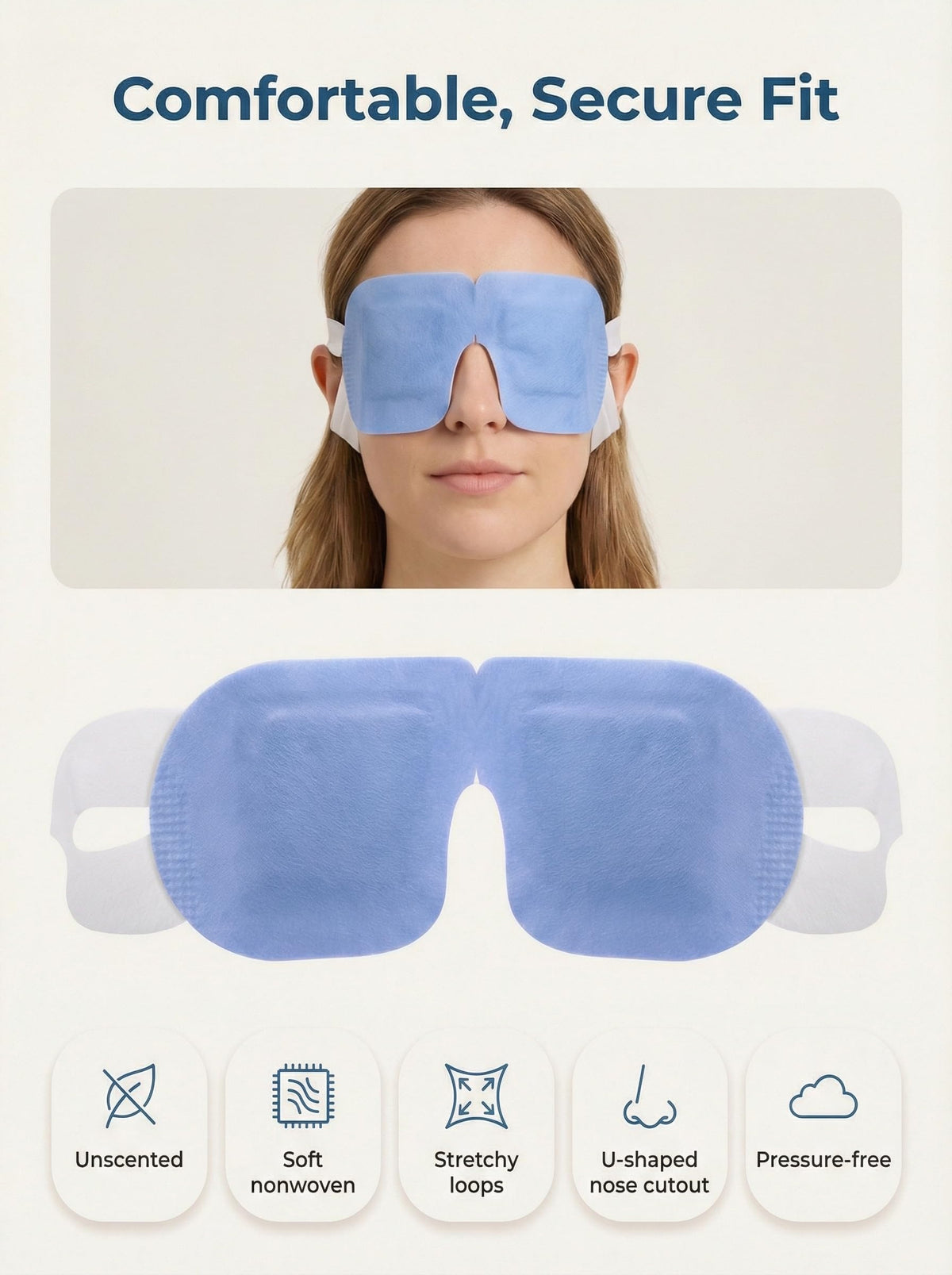 Facemoon Self Heating Steam Eye Mask close-up of soft material