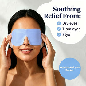 Facemoon self-heating steam eye mask opened showing warm compress