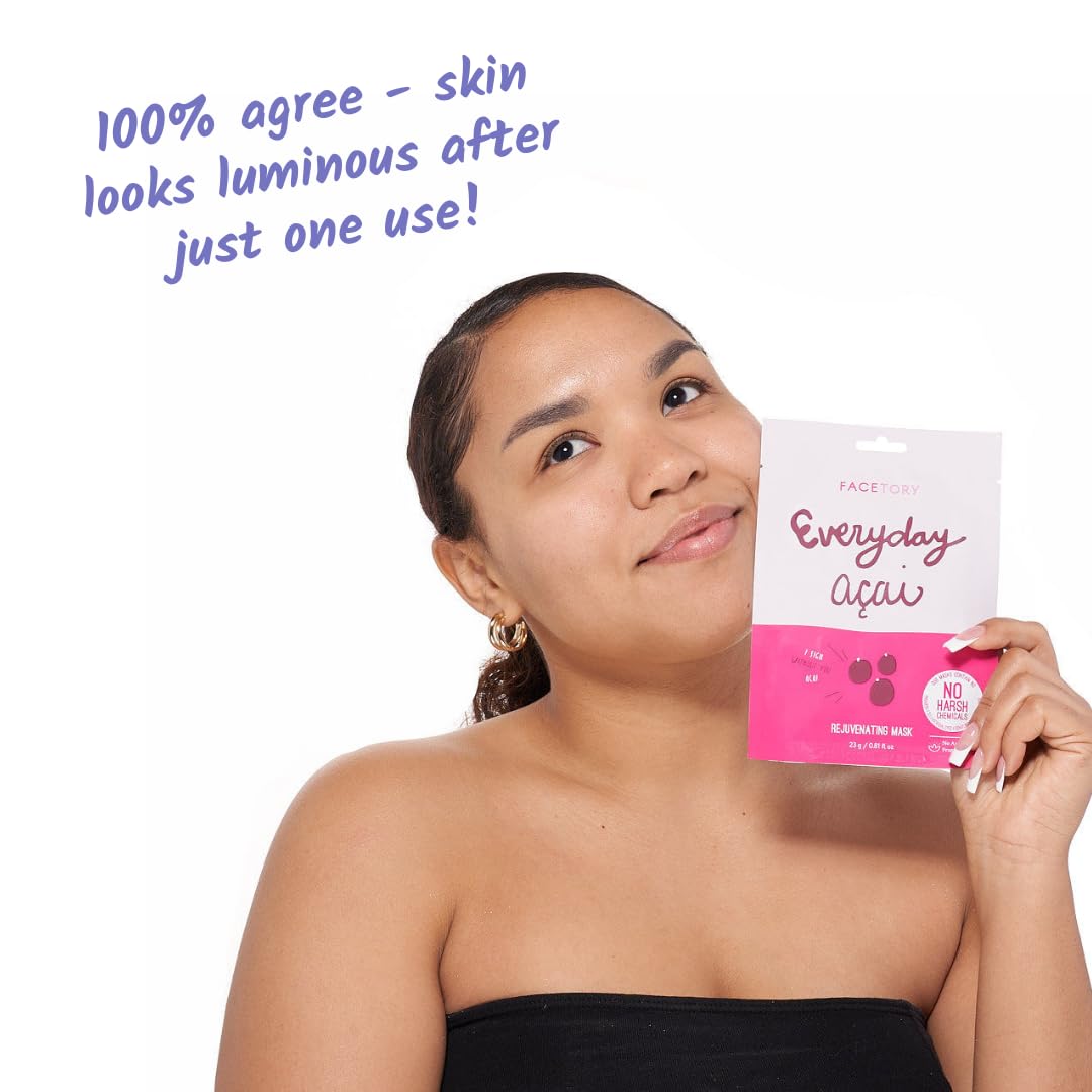 FACETORY Everyday 8 Korean Face Mask application on model
