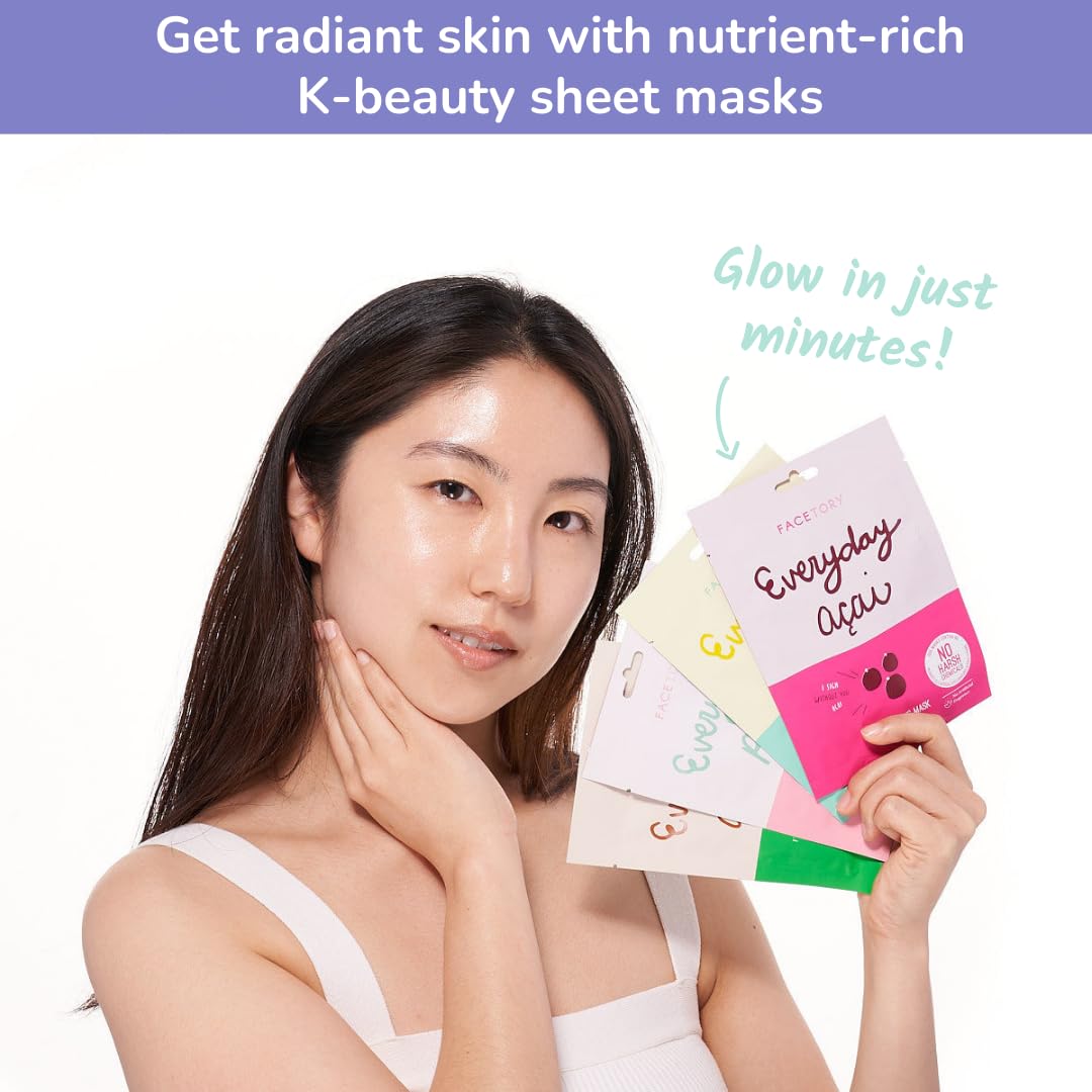 FACETORY Everyday 8 Korean Face Mask packaging detail