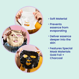 FACETORY face masks with ingredients displayed