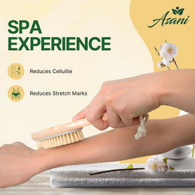 Facial exfoliator brush from Asani Dry Brushing set
