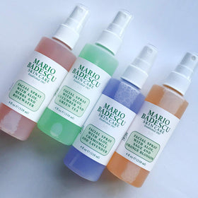 Facial Spray with Aloe, Lavender and Chamomile bottle close-up