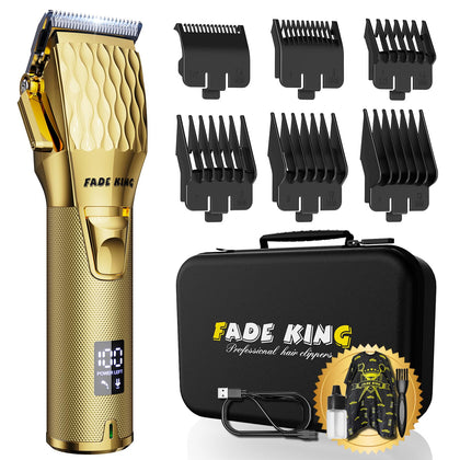 FADEKING Professional Hair Clippers Gold front view