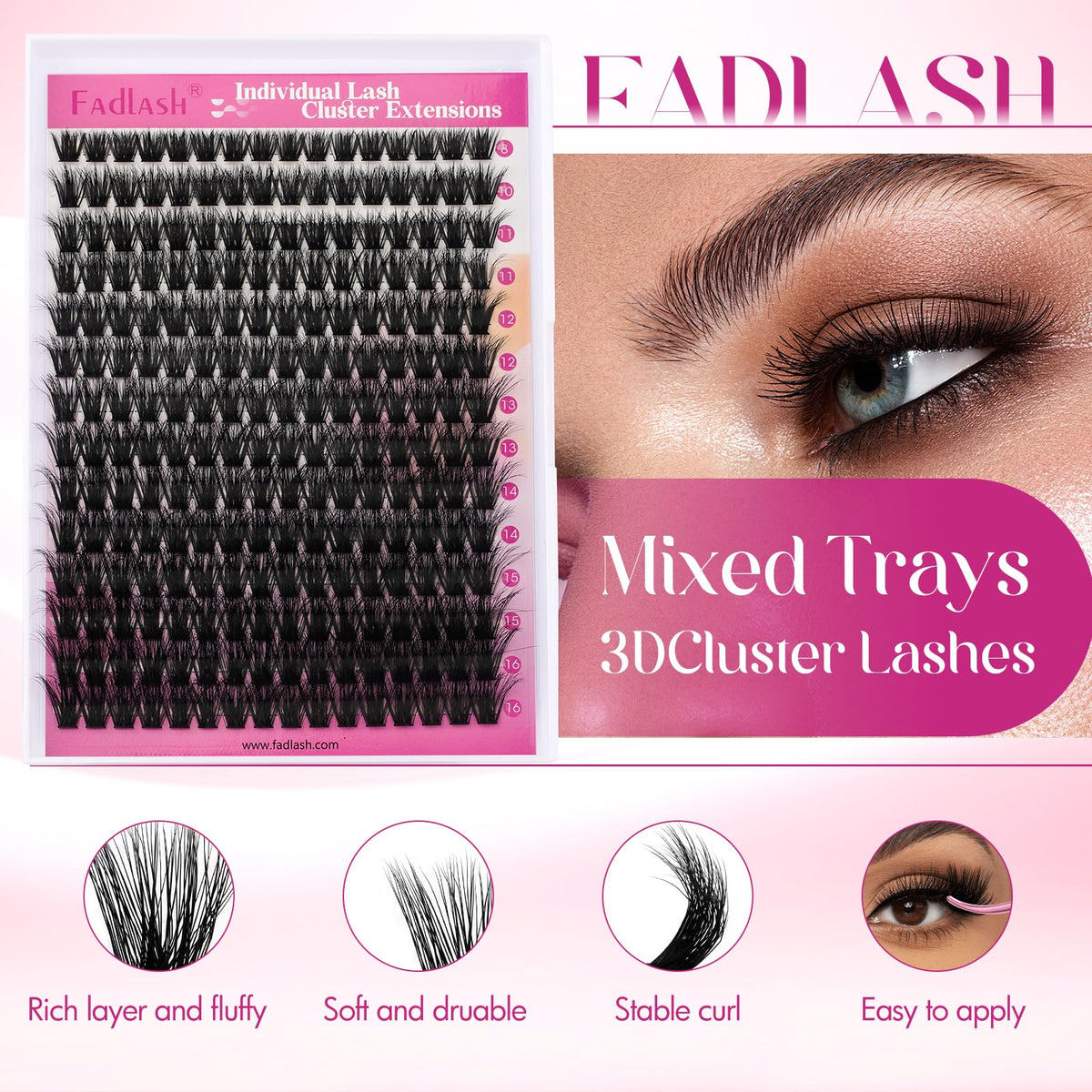 FADLASH 100D Lash Clusters packaging