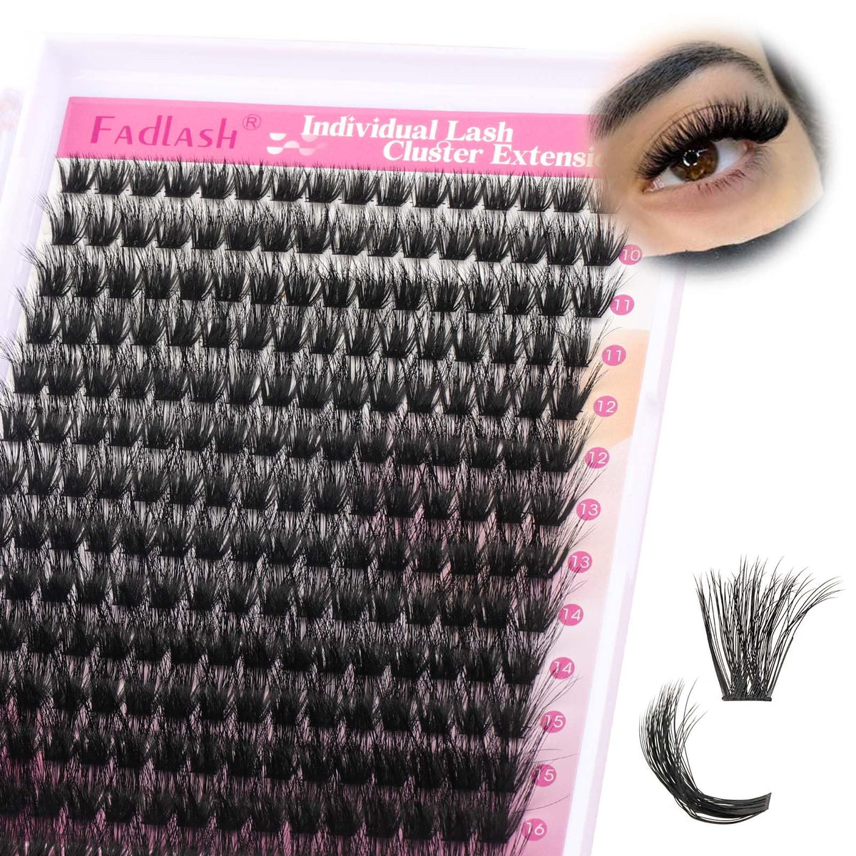 FADLASH 100D Thick Lash Clusters front view