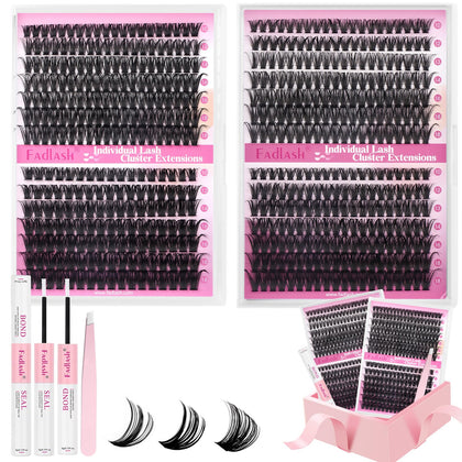 FADLASH Cluster Eyelash Extensions Kit 560Pcs front view