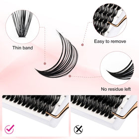 FADLASH Cluster Lashes 300Pcs application process demonstration