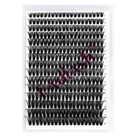 FADLASH Cluster Lashes 300Pcs showing variety of lengths