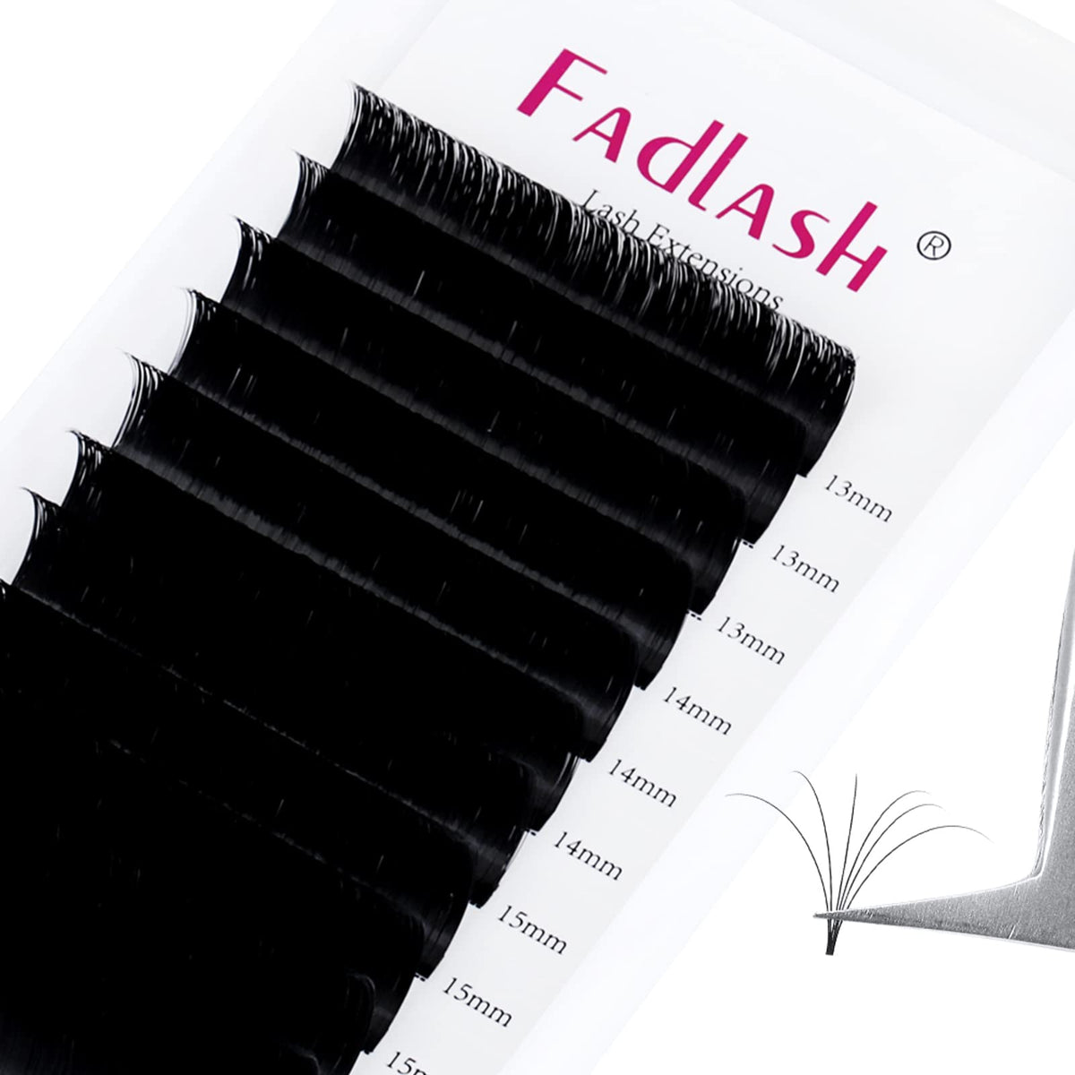 FADLASH Easy Fan Lash Extension Mixed Tray front view