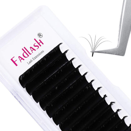 FADLASH Easy Fan Lash Extensions 0.03 D Curl 13mm front view