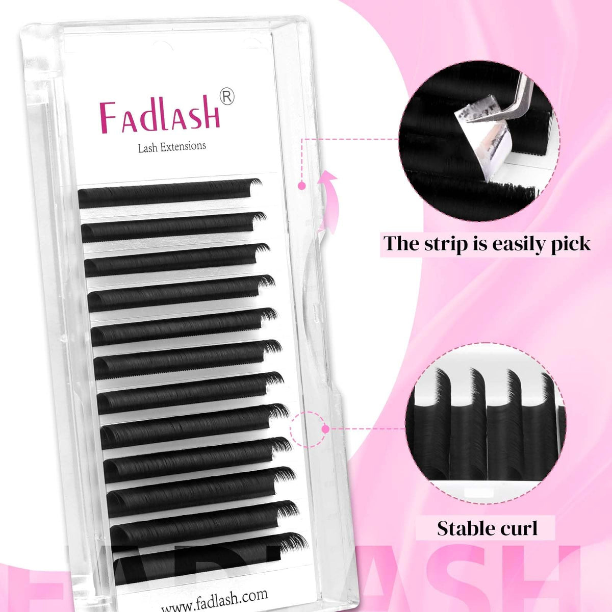 FADLASH Easy Fan Lash Extensions application example