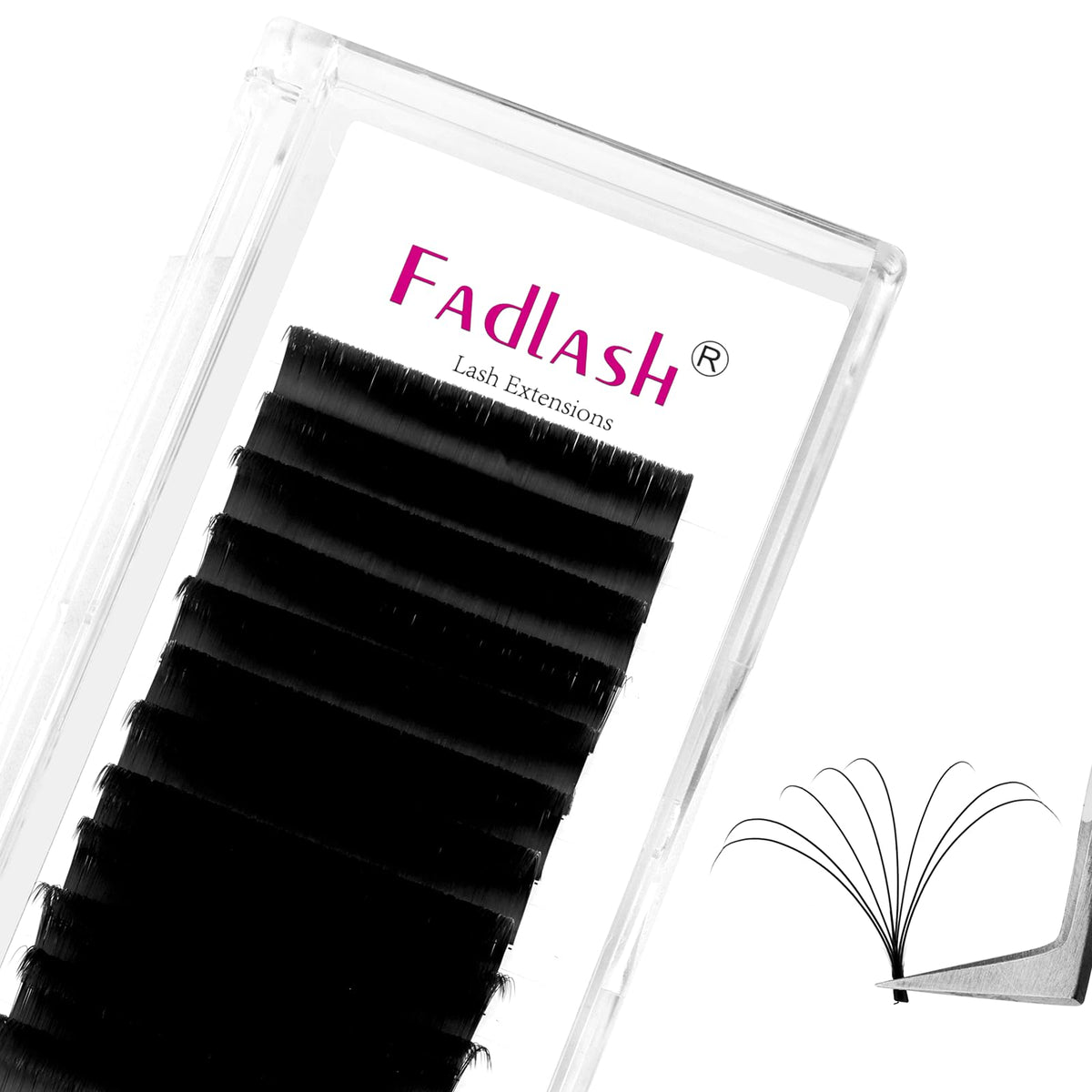 FADLASH Easy Fan Lash Extensions D Curl 0.07 8-14mm packaging front view