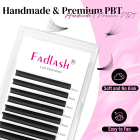 FADLASH Easy Fan Lash Extensions D Curl 8-14mm volume lashes in use