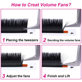 FADLASH Easy Fan Lash Extensions displayed with tools