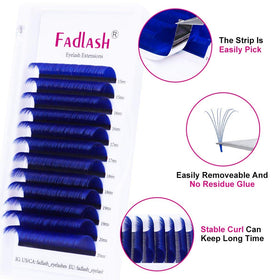 FADLASH Easy Fan Lashes close-up of blue colour