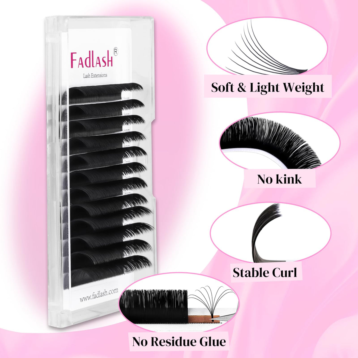 FADLASH easy fan lashes close-up showing texture